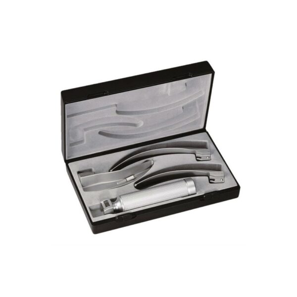 RIESTER 7040 Set Laringoscopio adulto Macintosh hojas 2, 3 y 4 mango 2,7V